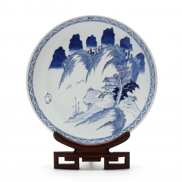 a-large-asian-porcelain-blue-and-white-charger