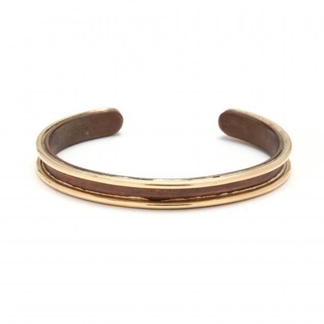 gold-and-copper-cuff-bracelet-sabona-retailed-by-cartier