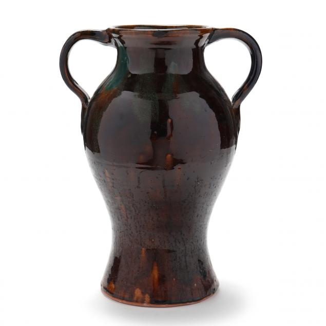 two-handled-baluster-vase-brown-s-pottery-arden-nc