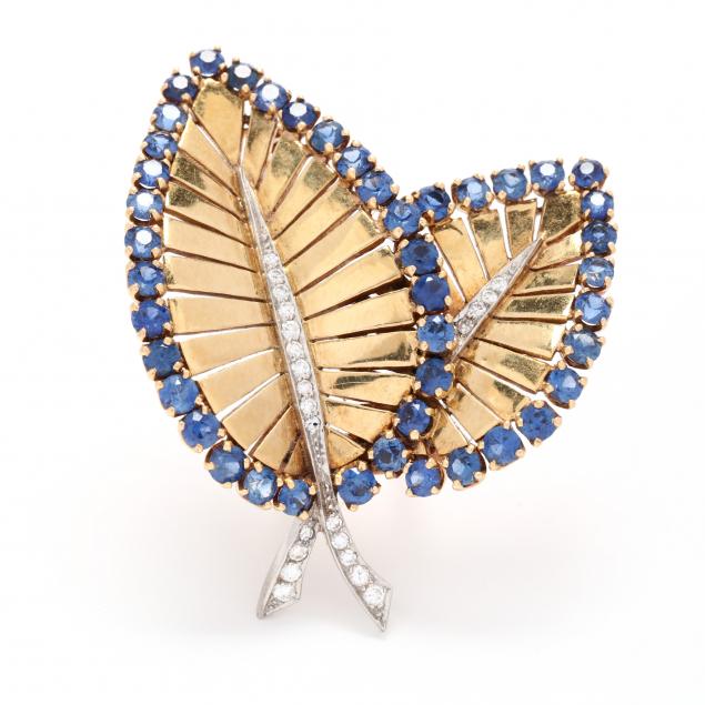 gold-and-gem-set-leaf-brooch-raymond-yard