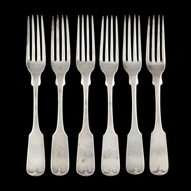 six-american-coin-silver-forks-retailed-by-mitchell-and-tyler