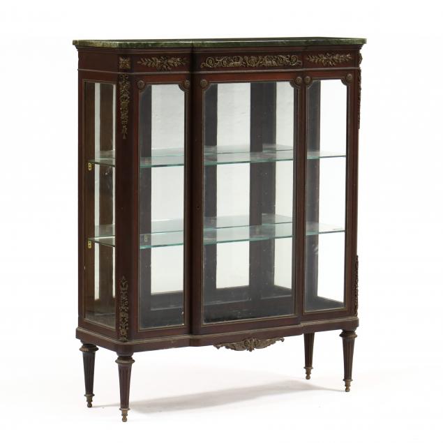 antique-louis-xvi-style-marble-top-vitrine