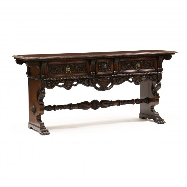 italian-renaissance-style-carved-and-inlaid-walnut-sideboard