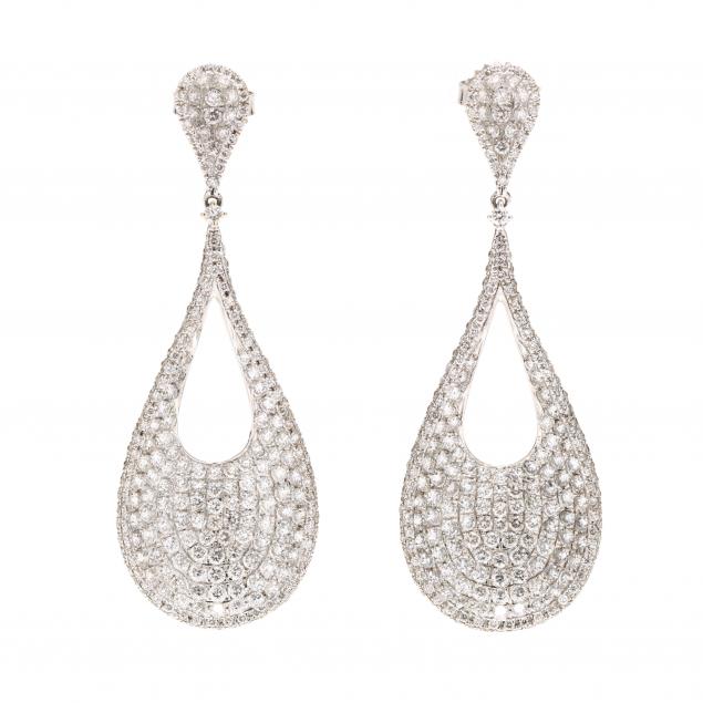 pair-of-white-gold-and-diamond-drop-earrings