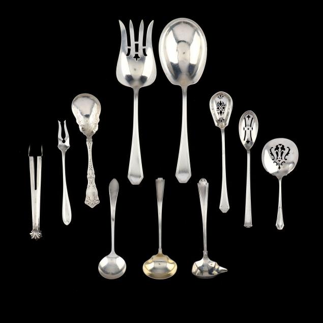 eleven-american-sterling-silver-flatware-pieces