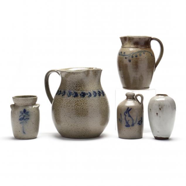 selection-of-five-jugtown-pottery-attributed-vernon-owens-b-1941-seagrove-nc