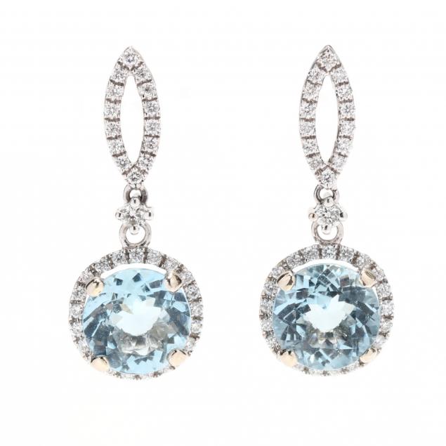 white-gold-aquamarine-and-diamond-earrings