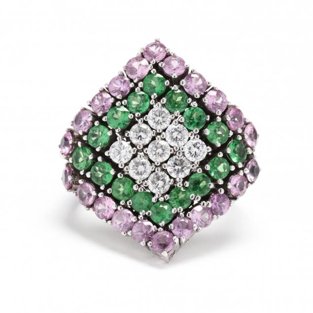 white-gold-and-gem-set-ring