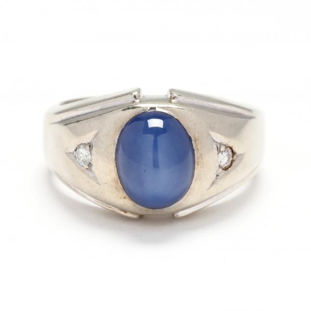 white-gold-synthetic-star-sapphire-and-diamond-ring