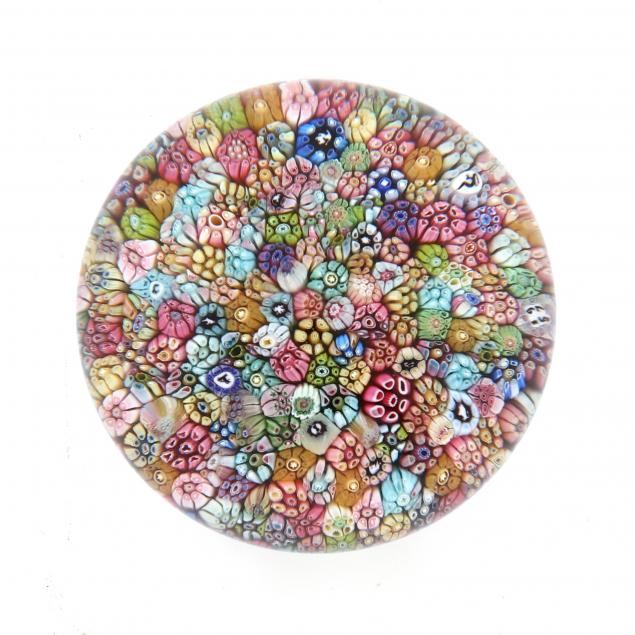 baccarat-1967-zodiac-millefiori-glass-paperweight