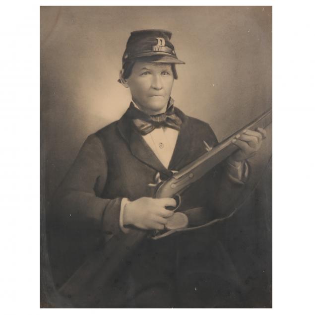 late-19th-century-solar-enlargement-of-a-confederate-soldier-s-armed-portrait