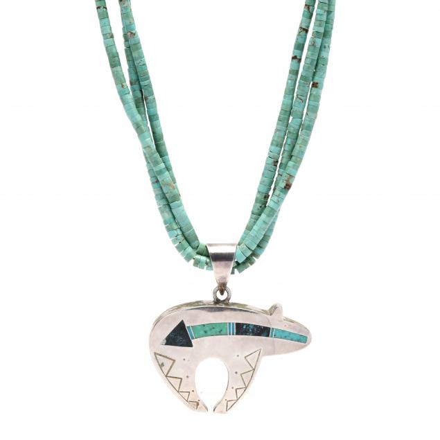 silver-and-turquoise-bear-motif-necklace