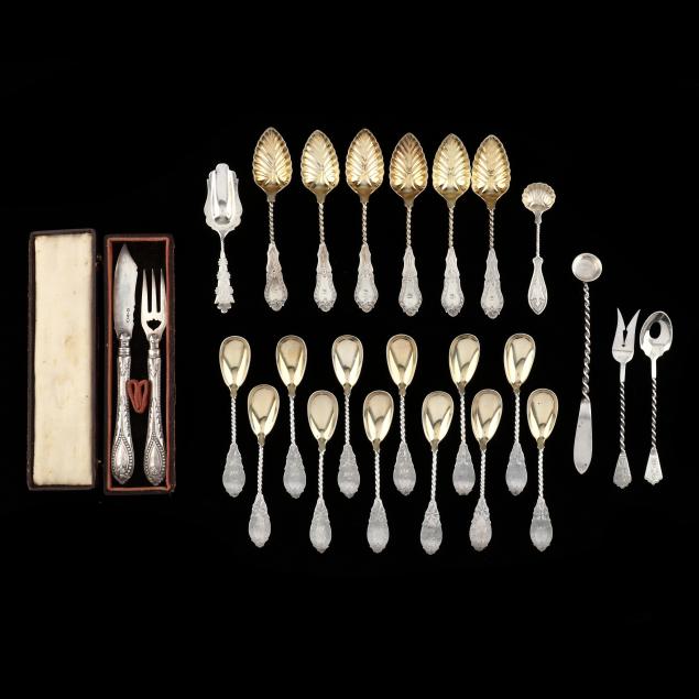 a-grouping-of-american-coin-silver-twist-handle-flatware-items