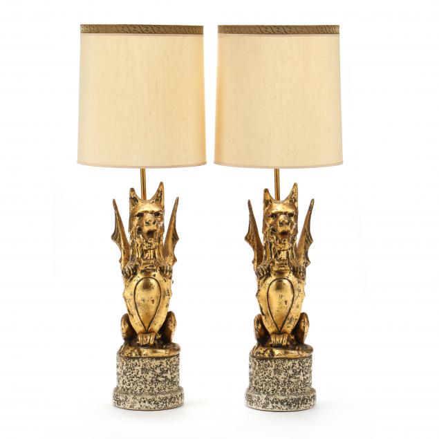 pair-of-large-gilt-winged-griffin-table-lamps