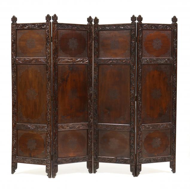 southeast-asian-carved-hardwood-floor-screen