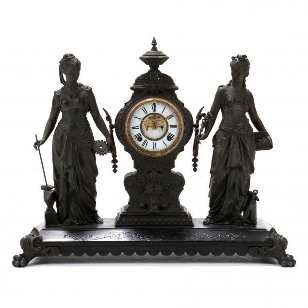 ansonia-clock-co-i-arts-and-commerce-i-figural-mantel-clock