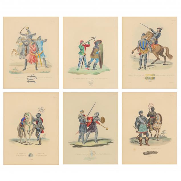 six-framed-plates-from-samuel-meyrick-s-i-a-critical-inquiry-into-ancient-armour-as-it-existed-in-europe-i