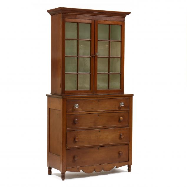 southern-federal-cherry-chest-and-china-cabinet