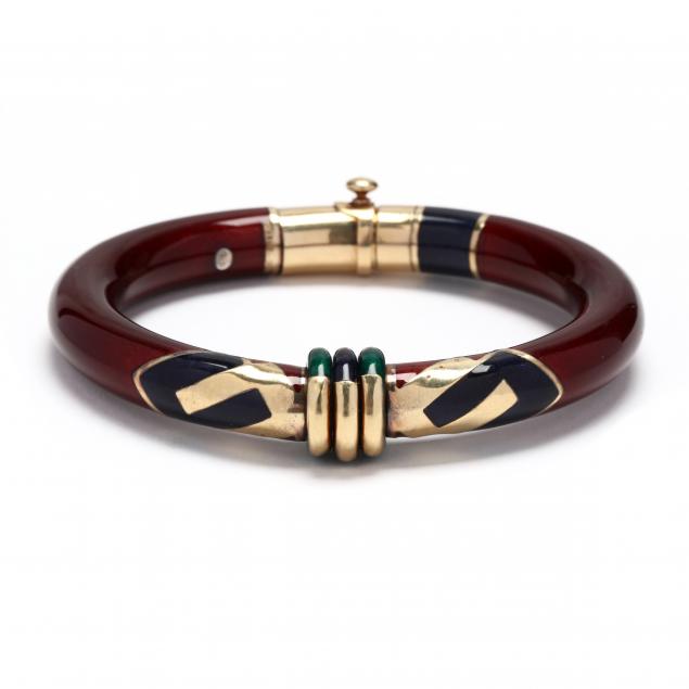 sterling-silver-and-gold-enamel-bangle-la-nouvelle-bague