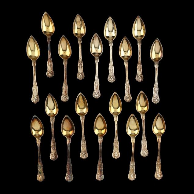cased-partial-set-of-french-1st-standard-silver-gilt-fruit-spoons