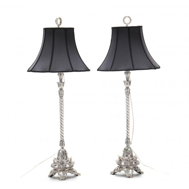 a-pair-of-antique-continental-ornate-silverplate-lamps