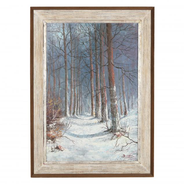 american-school-mid-20th-century-winter-woods