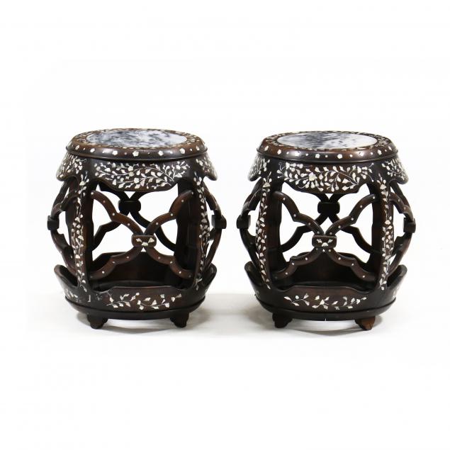 a-pair-of-chinese-carved-wooden-garden-stools-with-mother-of-pearl-and-marble