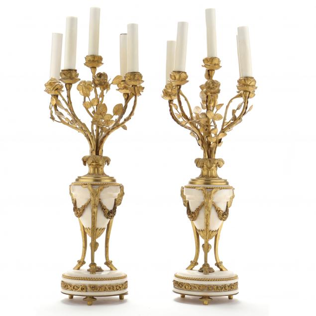 pair-of-french-dore-bronze-and-marble-five-light-floral-candelabra