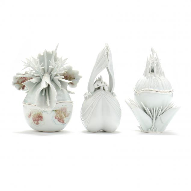 marsha-berenston-benesh-american-20th-century-three-studio-porcelain-lidded-vessels