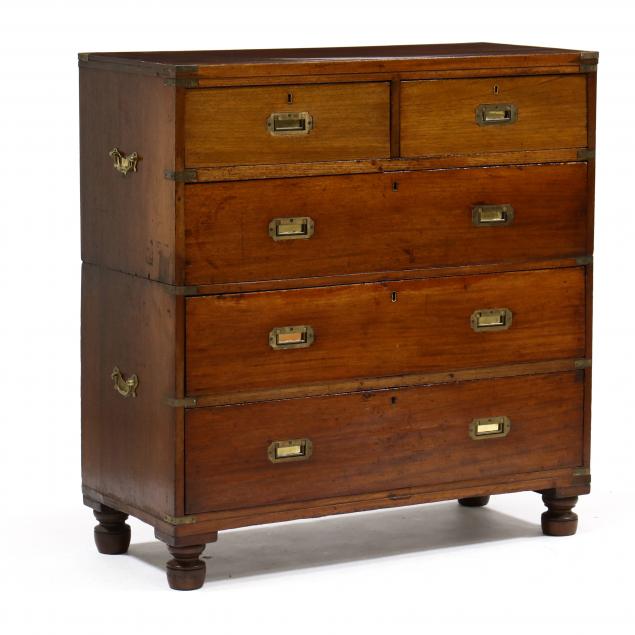 antique-english-mahogany-campaign-chest-of-drawers