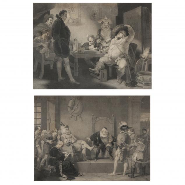 after-sir-robert-smirke-r-a-british-1780-1867-two-engravings-for-boydell-s-shakspeare-gallery