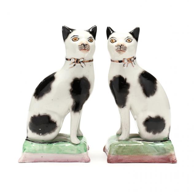 pair-of-vintage-staffordshire-seated-cats