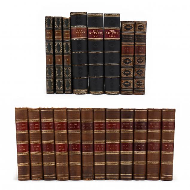 three-finely-bound-english-religious-periodicals-and-a-set-of-sermons