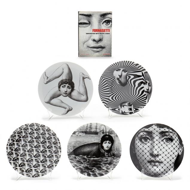 piero-fornasetti-italy-1913-1988-five-tema-e-variazion-lina-plates