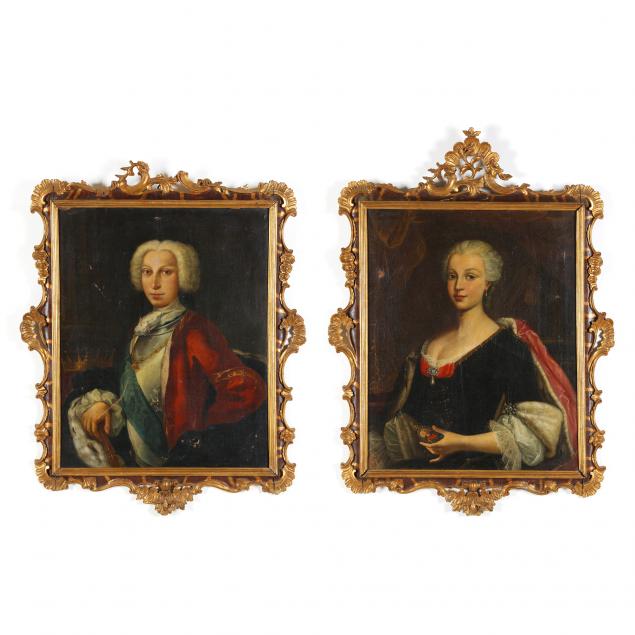 continental-school-18th-century-a-pair-of-portraits-charles-de-bourbon-and-maria-amalia-of-saxony