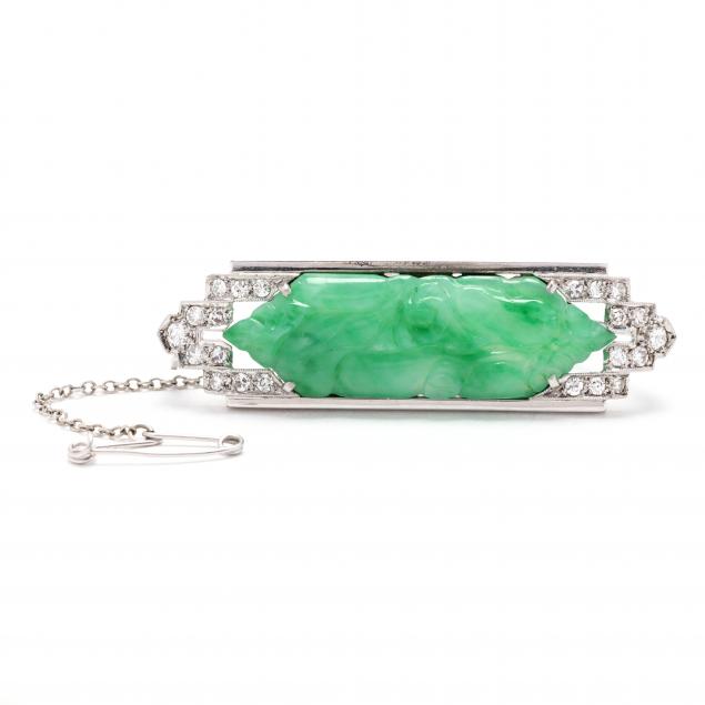 art-deco-style-white-gold-jade-and-diamond-brooch