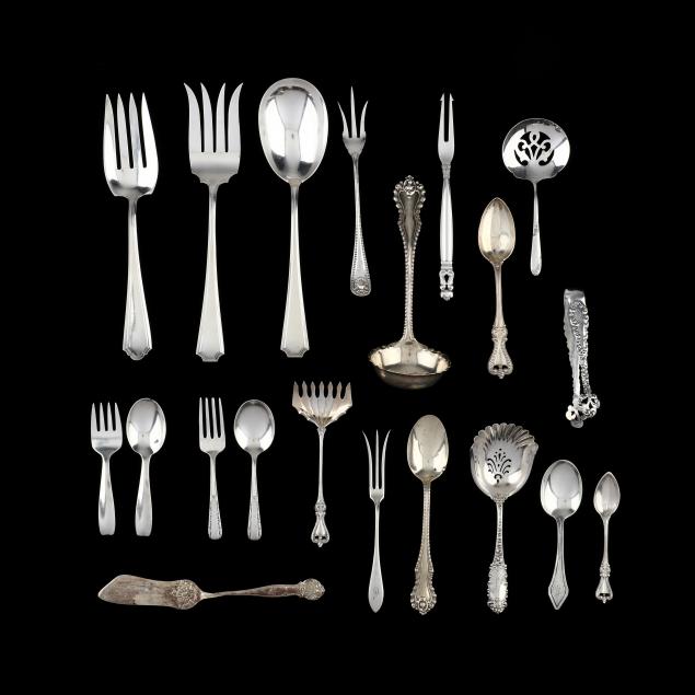 a-collection-of-sterling-silver-flatware