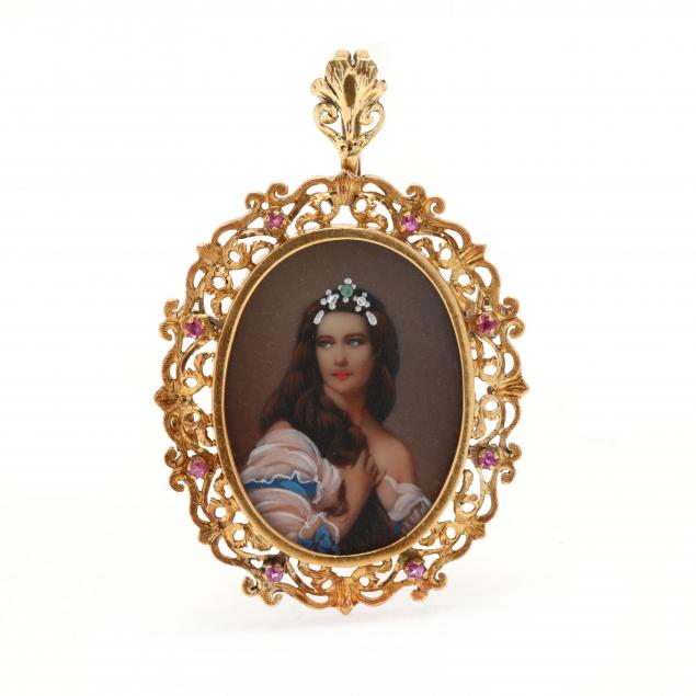 gold-and-gem-set-portrait-pendant-brooch