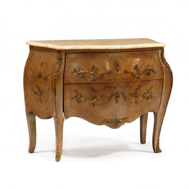 french-marquetry-inlaid-marble-top-bombe-commode