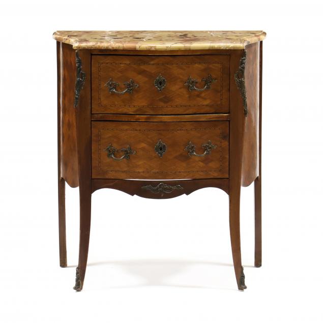 louis-xv-style-diminutive-parquetry-inlaid-marble-top-commode