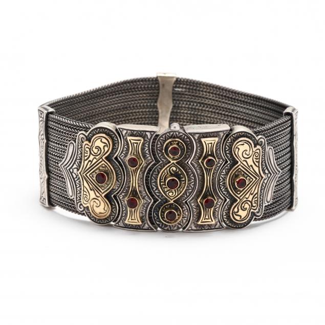 silver-and-gold-gem-set-bracelet
