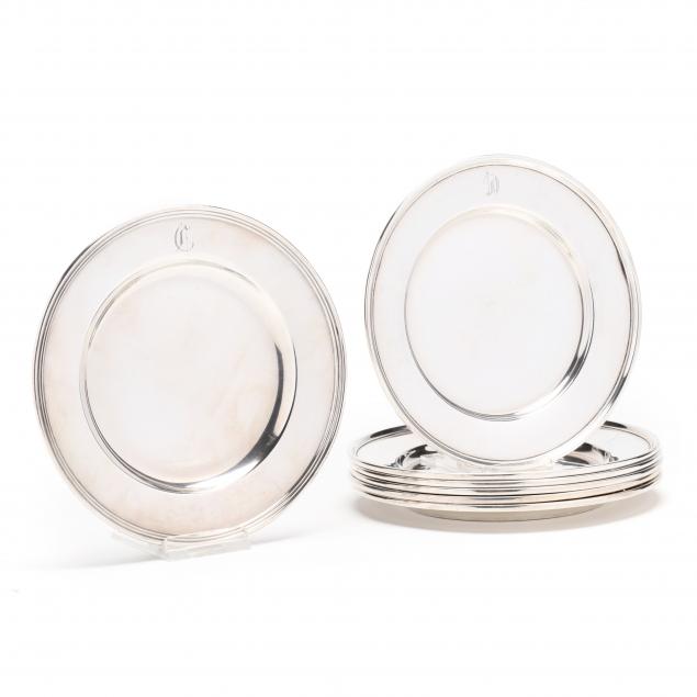 seven-american-sterling-silver-bread-plates