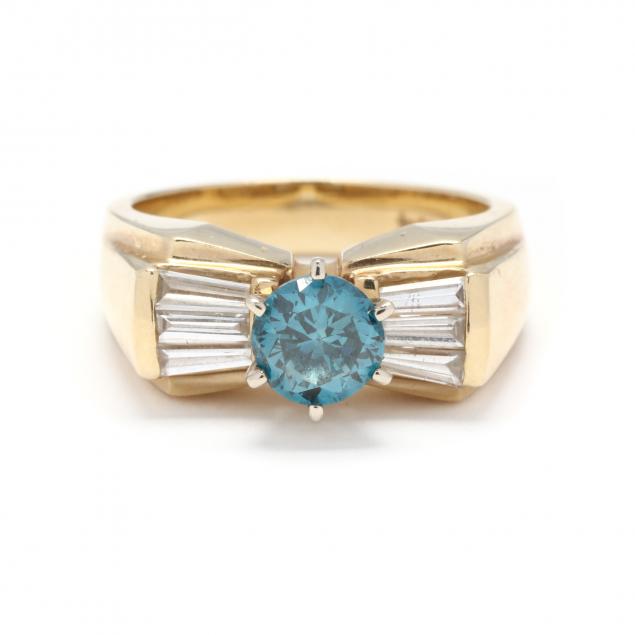 gold-blue-diamond-and-diamond-ring