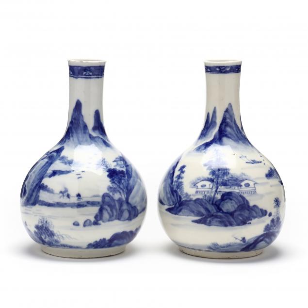 a-pair-of-asian-blue-and-white-porcelain-vases