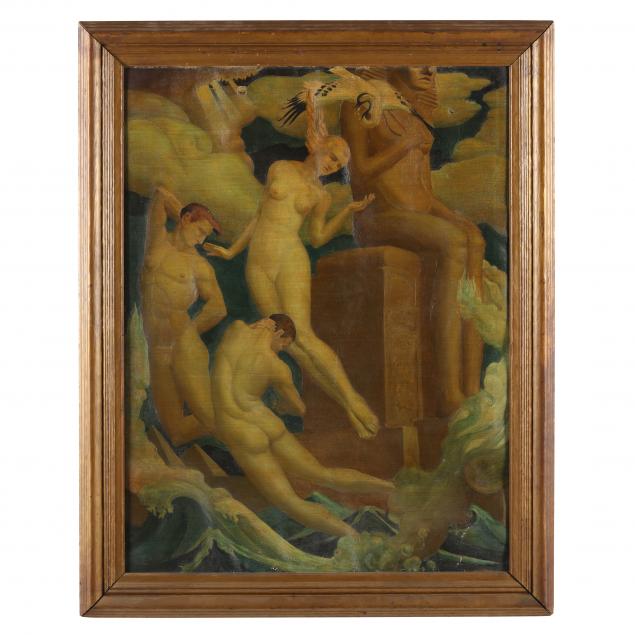 illustration-school-painting-of-nudes-with-egyptian-sculpture