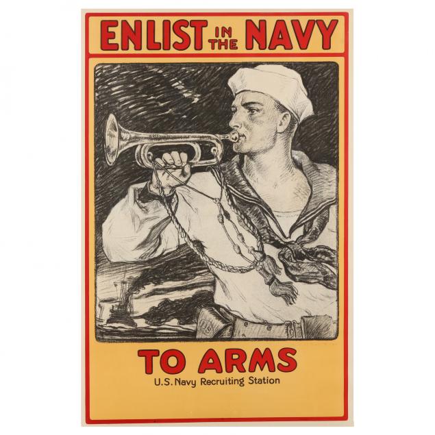 vintage-wwi-poster-enlist-in-the-navy-to-arms-1917