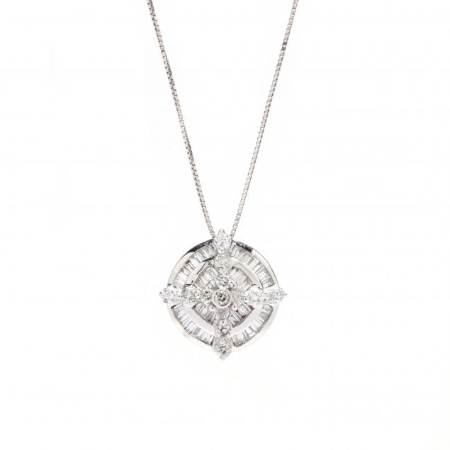 white-gold-and-diamond-pendant-necklace