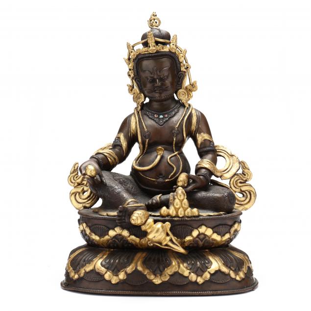a-tibetan-gilt-bronze-sculpture-of-i-jambhala-i