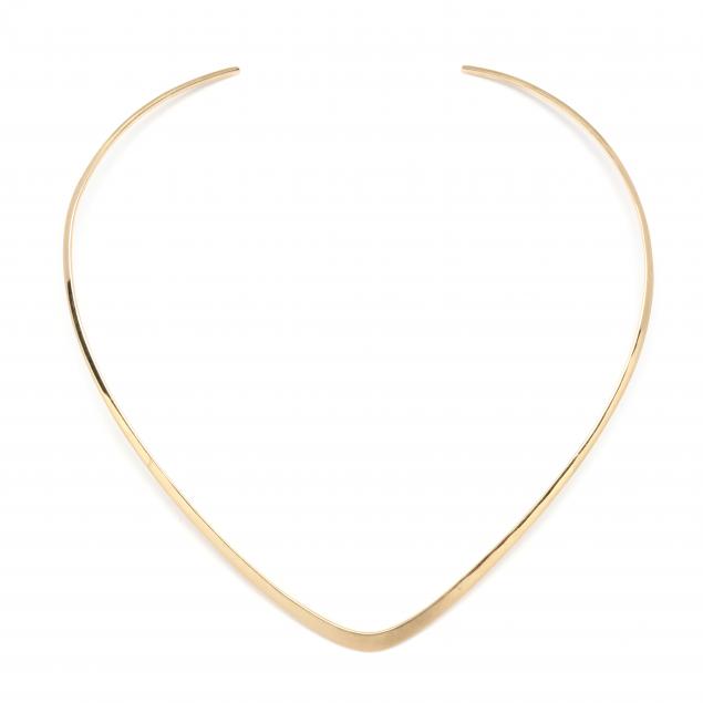 gold-v-form-choker