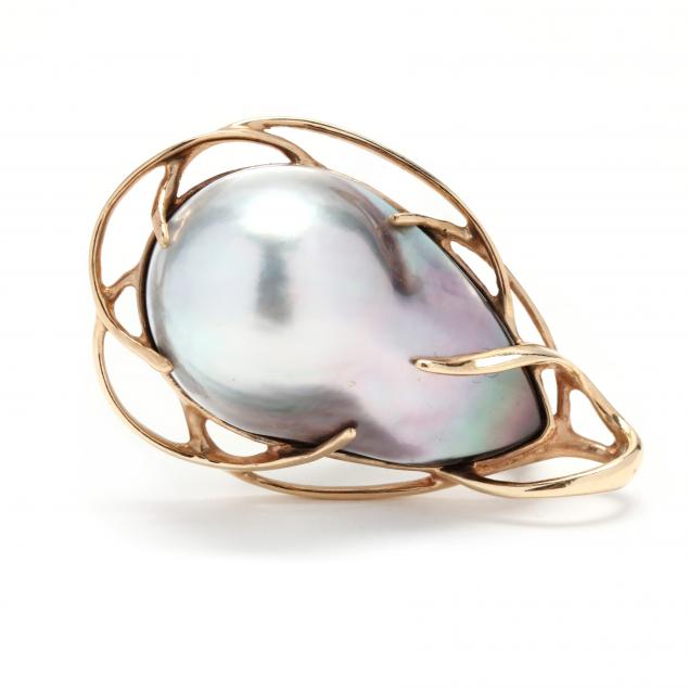 gold-and-gray-blister-pearl-brooch
